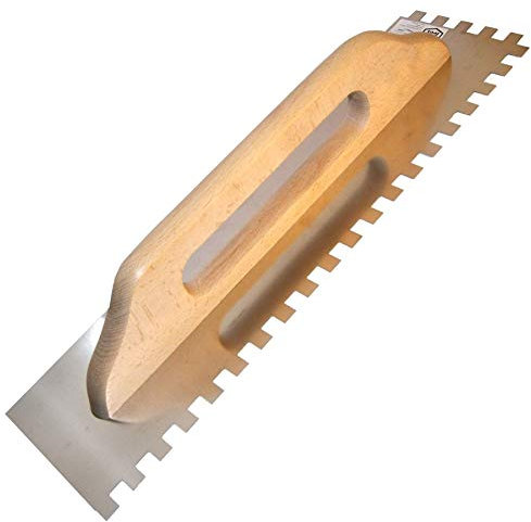 Square Notched Trowel 480mm (19) Stainless Steel, Tiling, Adhesive Spreader, DIY