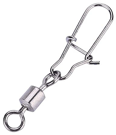 Alomejor Pivot de pêche,50 pièces Acier Inoxydable Verrouillage Rapide,Accessoires pêche roulants,for pêcheurs Eau Douce mer Camping Plein air Loisirs
