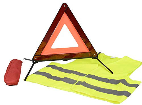 AYKRM Triangles de signalisation Triangle d'avertissement d'urgence, Norme européenne (Rouge3, 43CM)
