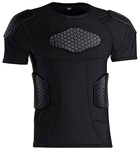 Men's Padded Football Protective Gear Set Training Suit for Soccer Rugby Basketball Paintball Rib Protector for Men