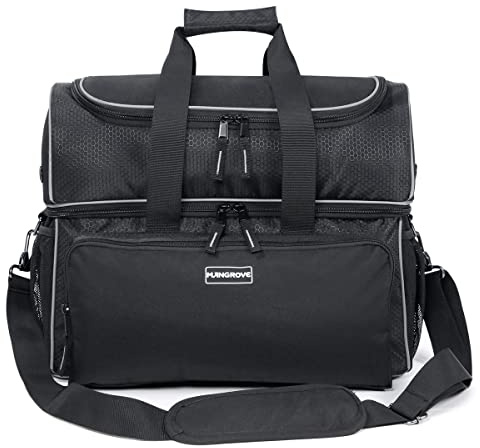 Mangrove 2 Ball Bowling Bag - Double Bowling Ball Bag with Dual Padded Holder & Mutiple Pockets - Fits Shoes Up to Mens Size 16 and Accessories