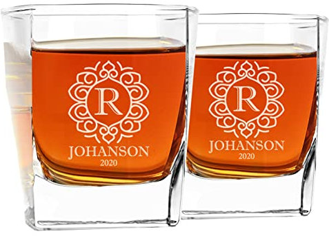 Lot de 2 verres à cognac personnalisés 270 ml, 48 designs différents.