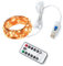 ILantule Guirlande Lumineuse 10M,100 LED USB Noël Fairy Lights IP65 Etanche Lumière 8 Modes Décoration Intérieur/Extérieur/Noël Avec Télécommande