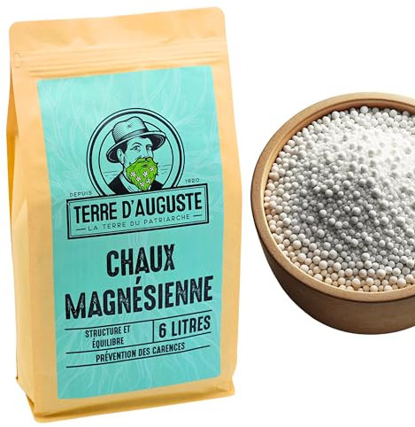 Terre d'Auguste - Chaux Magnésienne 6L pour Jardin et Gazon