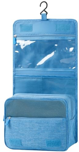 AiQInu Kulturbeutel zum Aufhängen, Kulturtasche Unisex Faltbare Waschtasche Kosmetiktasche Reisezubehör mit Haken für Damen und Herren