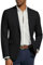 PaulJones Sakko Herren Sportlich EIN Knopf Anzugjacken Regular Fit Dünner Blazer XL Schwarz 630-1
