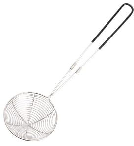 3 Sizes Stainless Steel Spider Strainer Skimmer Spoon, Multifunction Colander Sifting Tool, Long Handle Wire Skimmer ladle Tool(M)