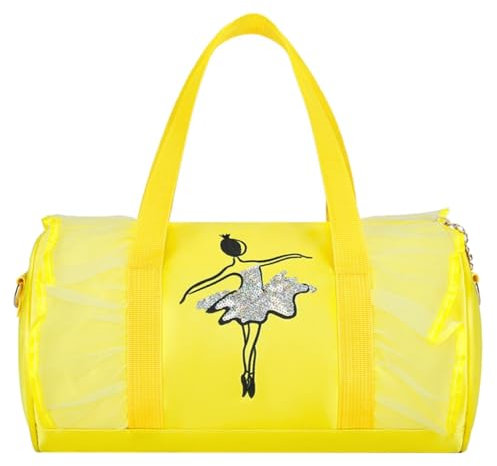 Leggings with Pockets Cheap Cute Ballet Dance Bag for Kids Tutu Dress Dance Bag Personalised Bag for Girls Ballerina Travel Bag Ren Hang Bags, yellow, One Size