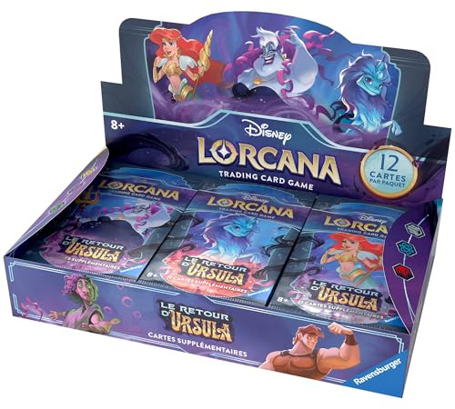 Ravensburger - 24 Boosterpacks Lorcana Kapitel 4: Die Rückkehr von Ursula - Französische Version, 288 Karten