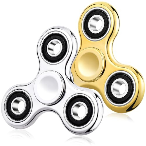 Fidget Spinner 2 Pack, Giocattoli Sensoriali Fidget per Bambini Adulti, Cool Fidget Spinner placcati per ADHD
