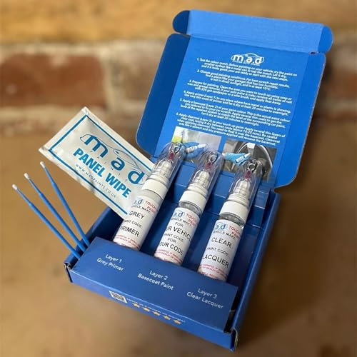 M.A.D MYLDAN AUTO DESIGN Custom Car Touch Up Paint by Registration Number - 20ml Precision Scratch Repair Kit with Needle & Brush - UK Mixed Automotive Paint Pen (PAINT, PRIMER & LACQUER)