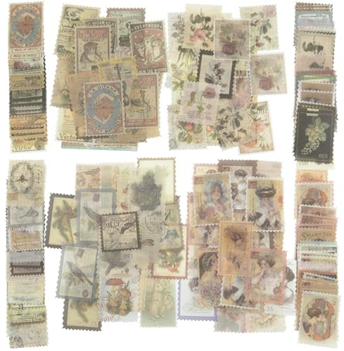 240 piezas Juego de pegatinas para scrapbooking, Juego de pegatinas de papel para scrapbooking vintage, Pegatinas de washi vintage autoadhesivas en tiras, pegatinas decorativas para scrapbooking