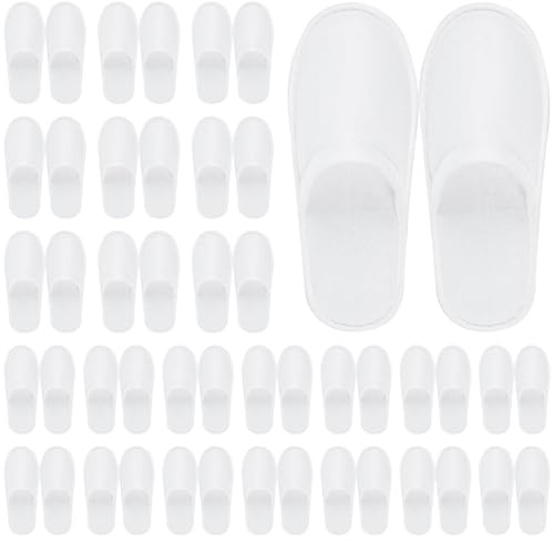 YFNVH 24 Pairs Disposable Hotel Slippers, Disposable Slippers for Guests Bulk Spa Slipper for Home Hotels Travel Spa Centers