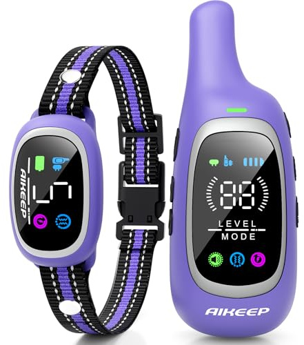 2-in-1 Dog Shock Collar and Bark Collar for Dogs – 3300FT Dog Training Collar with Remote, IP67 Waterproof e Collar with Anti-Bark/Beep/Vibration/Shock Modes for Small Medium Large Dog(8-120Lbs)
