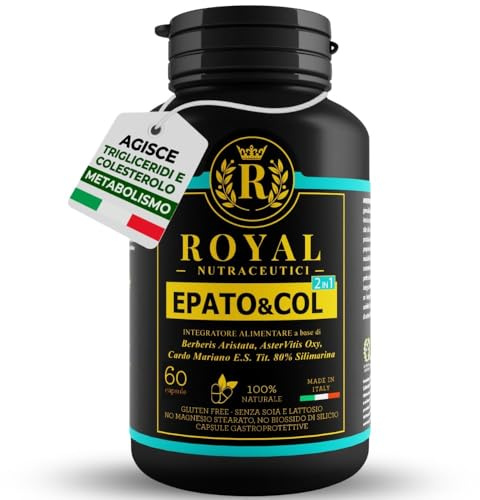 Berberina, Cardo Mariano e Silimarina – Integratore Detox Fegato e Depurativo Fegato Epatico – Supporto Naturale per Metabolismo e Benessere – 60 Capsule Vegan – ROYAL NUTRACEUTICI