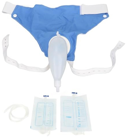 Conector de orina de silicona para bolsa de orina para hombres, portátil de 1000ml 2000ml con válvula antirreflujo y canal para catéter urinario, para pacientes mayores, incontinencia urinaria