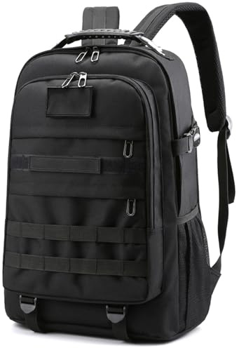 Outplea 35L Hiking Tactical Backpack for Men, Military Rucksack Bug Out Bag with MOLLE System, Army Assault Pack for Travel Commuting Outdoor, Black