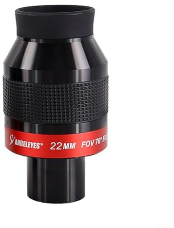 Oculaire grand angle 70 degrés champ plat parfocal 3,2 cm pour télescope astronomique et jumelles avec revêtement multicouche FMC noir 22 mm (longueur 22 mm)