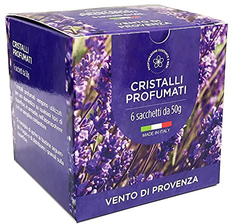 DL SERVICE Granuli Profumati per Aspirapolvere, Ambienti e Tessuti, Cristalli per ambiente - Scatola da 6 bustine da 50gr (Vento di Provenza)