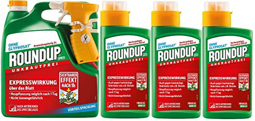 3l Roundup EXPRESS Sprühsystem + 3 X 400ml Roundup Express Konzentrat (Unkrautvernichter)