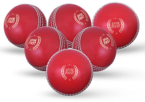 ADS SPORTS Palline da cricket morbide per pratica, allenamento e abilità eccellenti. Palle da cricket per giocatori di tutte le età, senior e junior (Junior, rosse)