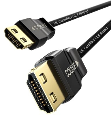 huaham CL3 Rated HDMI 2.1 Cable 15m, Fiber Optic HDMI Cable With Lock Design,Ultra High-Speed 48Gbps, 8K60Hz & 4K120Hz, Support eARC, Dolby, HDCP 2.2&2.3