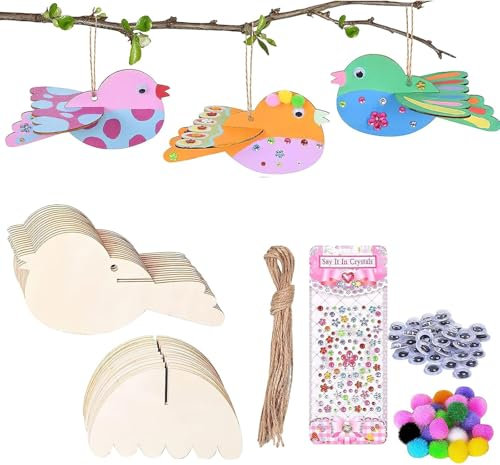 DAWRIS Bastelset Kinder ab 6 Jahre Blumen Bastelset mit Pailletten Kreativ Set für Mädchen