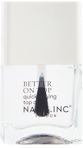Nails Inc - Better On Top QUICK-DRYING Top Coat Nagellack - Schnelltrocknend in 45 Sekunden - Vegan & Tierversuchsfrei - Glänzender, Feuchtigkeitsspendender Top Coat - Perfekte Maniküre