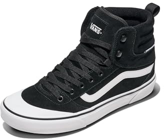 Vans Men's Ashwood Hi Vansguard Shoe | Water-Resistant High Top Sneakers for Everyday Wear, Suede Black/White, 12