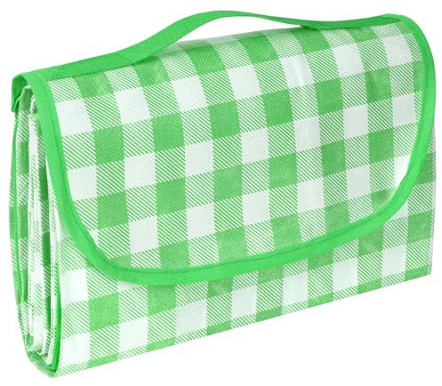 AYBUY Manta de Picnic Impermeable 200 x 200 cm, Portátil Lavable Manta de Camping Grande Plegable, Ligera Manta de Playa con Asa para Senderismo, Viajes, Campamentos al Aire Libre, Parques (Verde