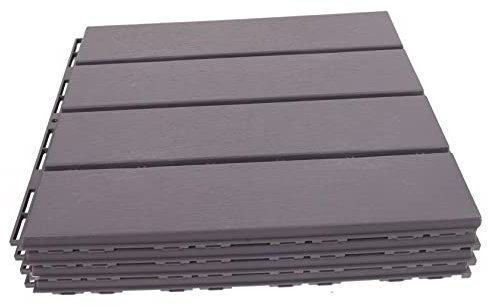 HOLIDYOYO 4pezzi Piastrelle Da Pavimento Interattive Per Esterni Decking Autoinstallante Per e Balconi Facili Da Assemblare e Resistenti Agli Agenti Atmosferici