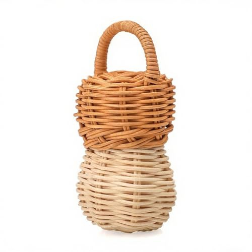 Sonajeros para Bebés - Sonajero De Ratán Tejido Con Campana | Juguete Sensorial Natural Y Para Bebés | Pascua Navidad Cochecito Cuna Hogar Infantil