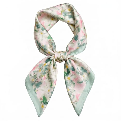 Geukmun Silk Scarf for Women UK, Satin Neck Scarf 70x70cm, Silk Feel Bandana for Hair, Neck, Bags & Fashion Accessories, Square Headscarf
