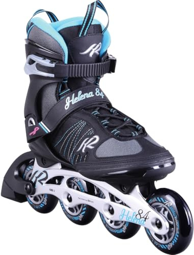 K2 Helena 84 - Patines en línea para mujer, Mujer, Patines en línea., 30D0372, negro y azul., EU: 35 (UK: 2.5 / US: 5) [Exclusiva Amazon]