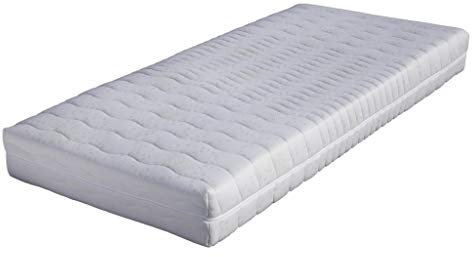 BONEX Hochwertiger Matratzenbezug Aloe Vera 80x200cm 19-21 cm hoch mit Reißverschluss Komfort Matratzen Im Gesamtmaß 80x200cm-16-18 cm Doppeltuch Allergiker Geeignet-60 Grad Waschbar-4-seitiger