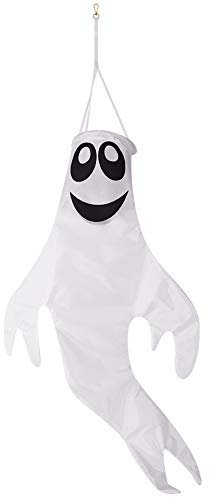 DASHUAIGE Halloween Windsäcke Flagge Geist Windsack im Freien hängende Dekoration für Halloween Haus Vorgarten Terrasse Rasen Garten Dekorationen (43 Zoll)