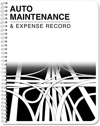 BookFactory Carnet de bord d'entretien automobile et d'entretien du véhicule – 21,6 x 27,9 cm, 100 pages, Wire-O (LOG-100-7CW-PP (Auto-Maintenance))