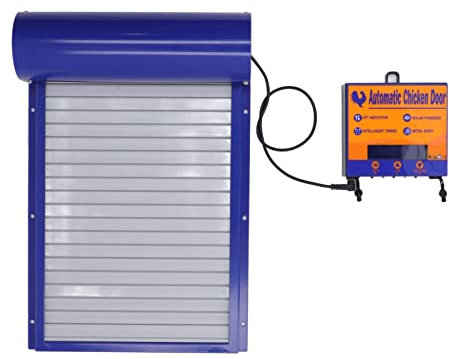 Automatische Hühnerstalltür, Batteriebetriebener Automatischer Hühnerstall-Türöffner mit Timer und LED-Display-Controller, Multi-Modi-Aluminiumtür für Home Farms, Huhn, Ente