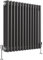 Heilmetz Triple Column Radiator 600 x 605mm, Anthracite Cast Iron Style Horizontal Radiator 3 Column Radiator Traditional Central Heating Radiator