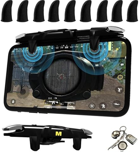 Mikirini 11 in 1 Mobile Phone Fast Shooting L1R1 Triggers Combo Kits, Cell Phone Game Controller for PUBG/Call of Duty/Apex