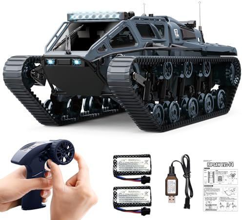Mostop Ferngesteuerter Panzer im Maßstab 1/16 Transport Militärfahrzeug RC Panzer Offroad Crawler für Kinder, 2,4 GHz Fernbedienung Crawler Drift Tank mit 2 Batterien, 360 ° drehbarer Drifting Army
