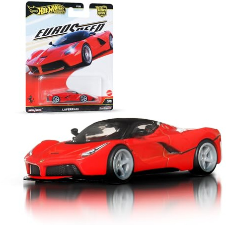 Hot Wheels Premium - Auto Car Culture LaFerrari, veicolo in scala 1.64 con pneumatici Real Riders, carrozzeria e telaio in Metallo, giocattolo per collezionisti, 3+ anni, JBK55