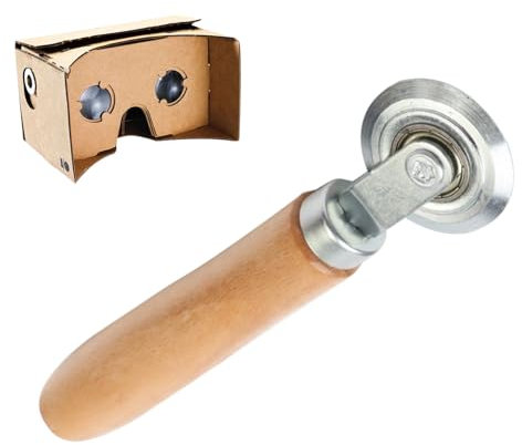 Strumento per rullo dello schermo, strumento di spline dello schermo, riutilizzabile, con manico in legno, leggero e impermeabile, per patio ondulato, barche cave KT – Carta rivestita