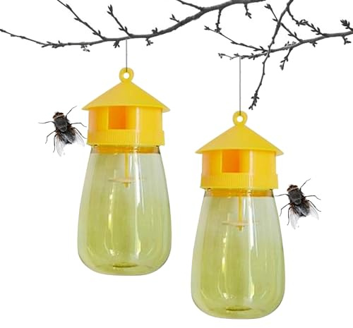 2Pcs Trappole Per Vespe Da Appendere All'esterno, Trappole Per Vespe Trappoleper Esterno Sospeso, Acchiappa-vespe Per Giardino, Trappola Per Calabroni Riutilizzabile Per Esterni Per Giardino, Fattoria