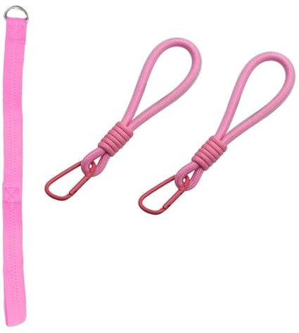 THXFUNAREA Set de 1 Correa de Sujeción + 2 Ganchos para Carro de Bebé, Accesorio Práctico y Resistente para Silla de Paseo, Ideal para Colgar Bolso, Juguete en Paseo y Viaje