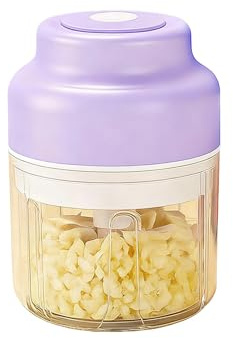 Aglio Tritatore - 320ml e Portatile Ricaricabile USB Utensili da Cucina | Cipolla Tritatore Affettatore - Per Carne Noci Frutta Preparazione Cucina BBQ Ristorante Cottura All'aperto Campeggio