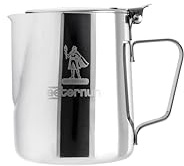 Aeternum, La Divina Re Inox, Bricco Latte con Coperchio, Capacità 600 ml, Non adatto all'Induzione, Acciaio Inox, Argento