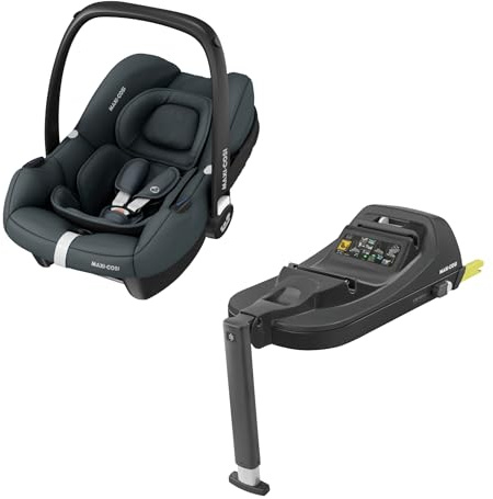 Maxi-Cosi CabrioFix i-Size Baby Car Seat and CabrioFix ISOFIX Base, 0-12 kg, Essential Graphite