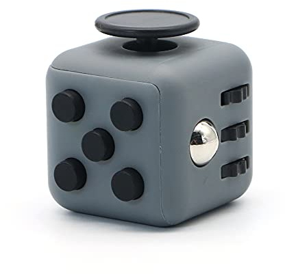 Appash Fidget Cube Stress Anxiety Pressure Relieving Toy Great for Adults and Children[Gift Idea][Relaxing Toy][Stress Reliever][Soft Material] (Darkgray & Black)