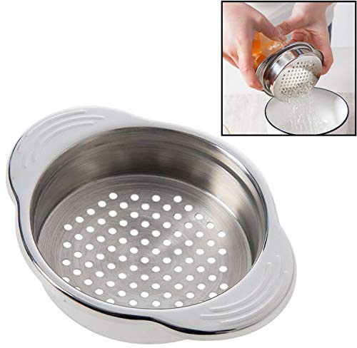 Stainless Steel Food Can Strainer Sieve Tuna Press Lid Oil Drainer Remover, Unique No-Mess Dishwasher Safe Design